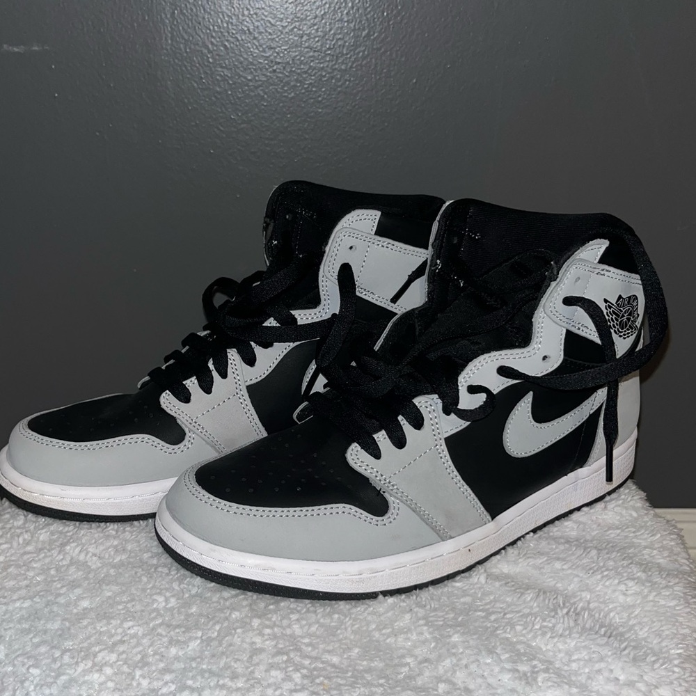 Retro Jordan 1s Men’s size 10.5 grey suede and black leather gently worn